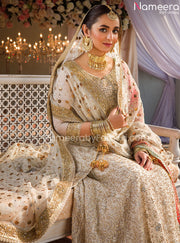 Latest Pakistani Bridal Sharara with Short Shirt Dress