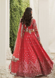 Latest Pakistani Bridal Shocking Pink Lehenga Choli Dupatta