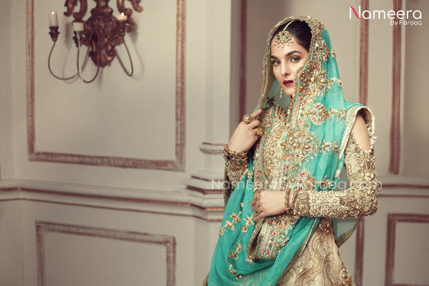 Latest Pakistani Bridal walima maxi