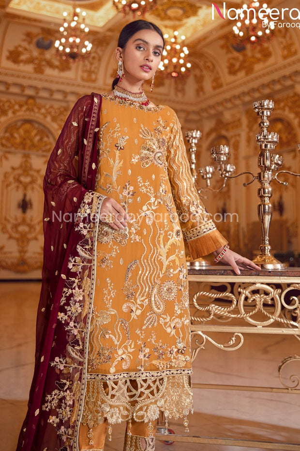 Latest Pakistani Chiffon Collection for Party Online Embroidery