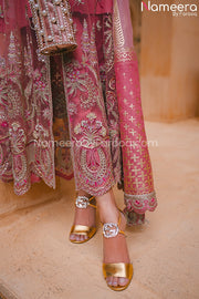 Latest Pakistani Chiffon Dress for Wedding Party Embroidery Look