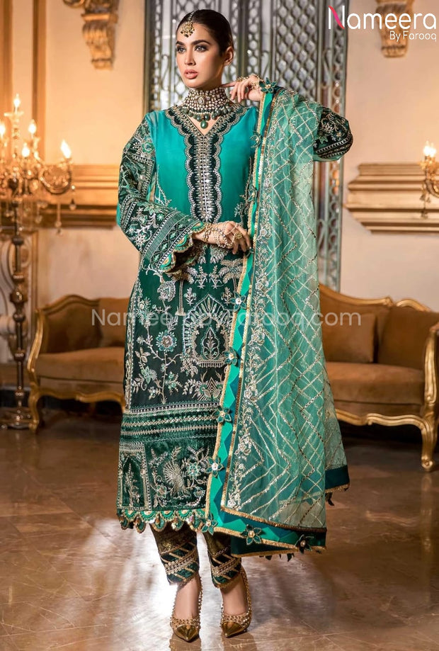 Latest Pakistani Chiffon Dress for Wedding Party