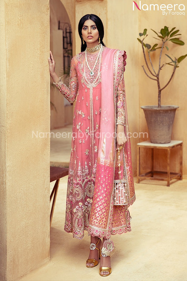 Latest Pakistani Chiffon Dress for Wedding Party