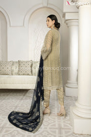 Latest Pakistani Dress Chiffon for Wedding Party Backside Look
