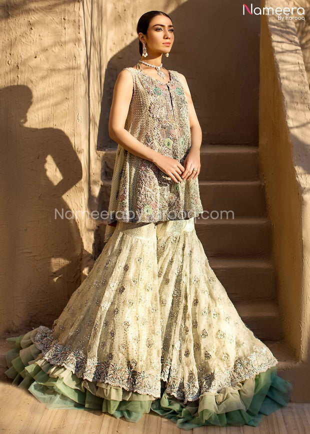 Latest Pakistani Dulhan Gharara for Wedding 2021