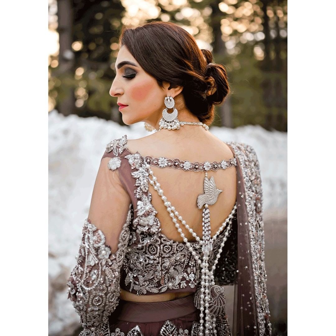 Latest Pakistani Embellished Lehenga Choli and Dupatta