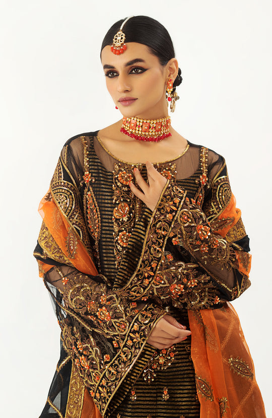Latest Pakistani Embroidered Dress in Kameez Trouser Style