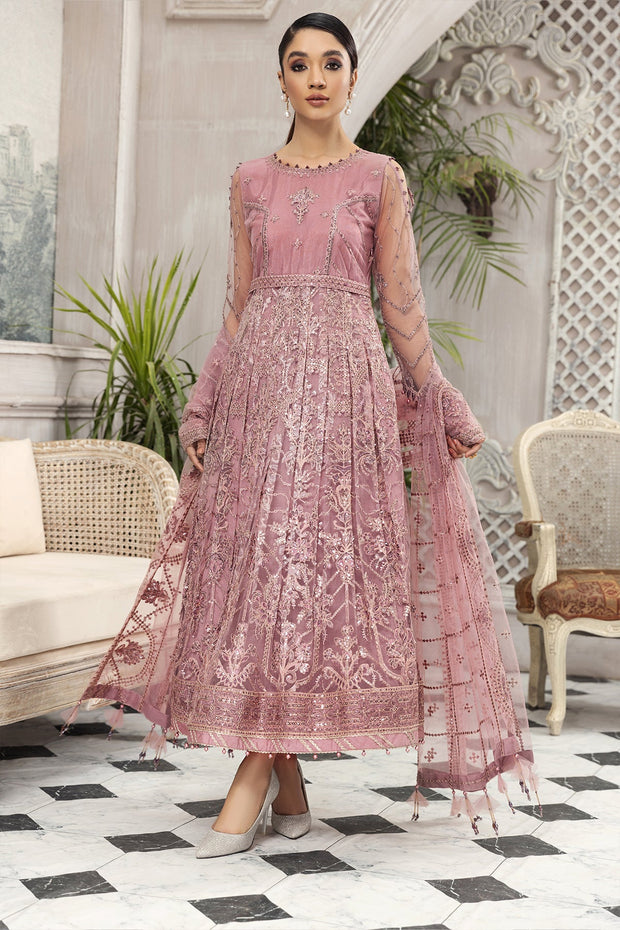 Latest Pakistani Frock Dress Choli in Pink Color Online 2022 Nameera by Farooq Latest Pakistani Frock Dress Choli in Pink Color Online 2022 Nameera by Farooq