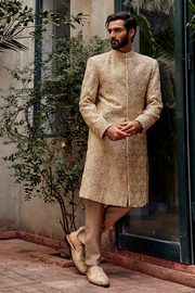 Latest Pakistani Groom Dress in Premium Karandi Sherwani Style