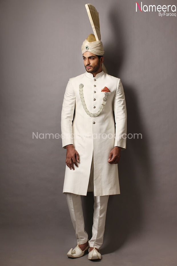 Latest Pakistani Groom Sherwani for Wedding Online Overall Look
