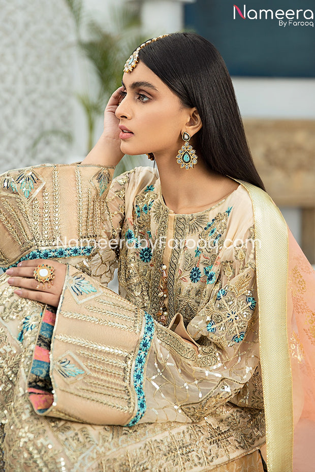 Latest Pakistani Mehndi Gharara for Girls Online #PR425