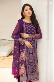 Latest Pakistani New Party Dress in Violet Color #PR242