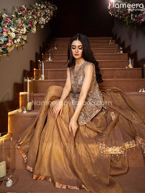Latest Pakistani Party Wear Dresses Online 2021 With Modern Style Gharra Look