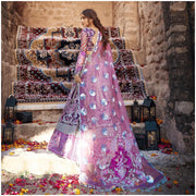 Latest Pakistani Purple Lehenga with Choli and Dupatta