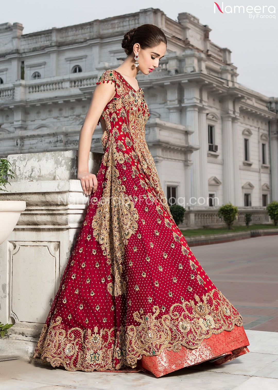 Latest Pakistani Red Wedding Dress Online 2021