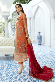 Latest Pakistani Rust Color Dress