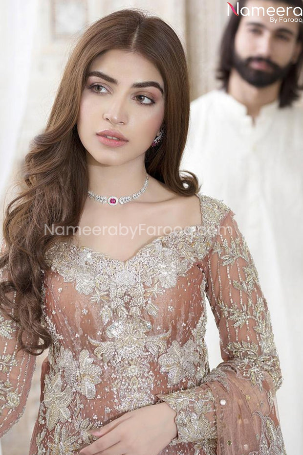 Latest Pakistani Sharara Dress for Girl 2021 Neckline Look
