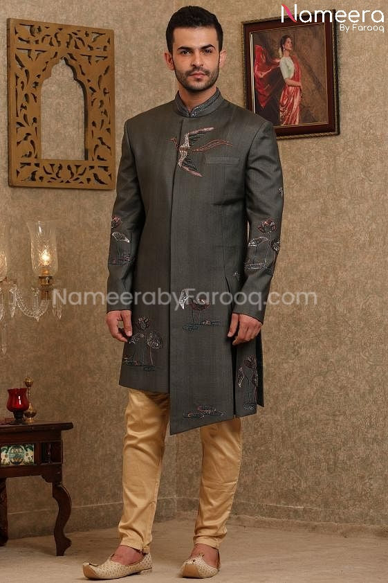 Latest Pakistani Sherwani Men's for Wedding 2021 