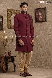 Latest Pakistani Sherwani Style for Groom Online
