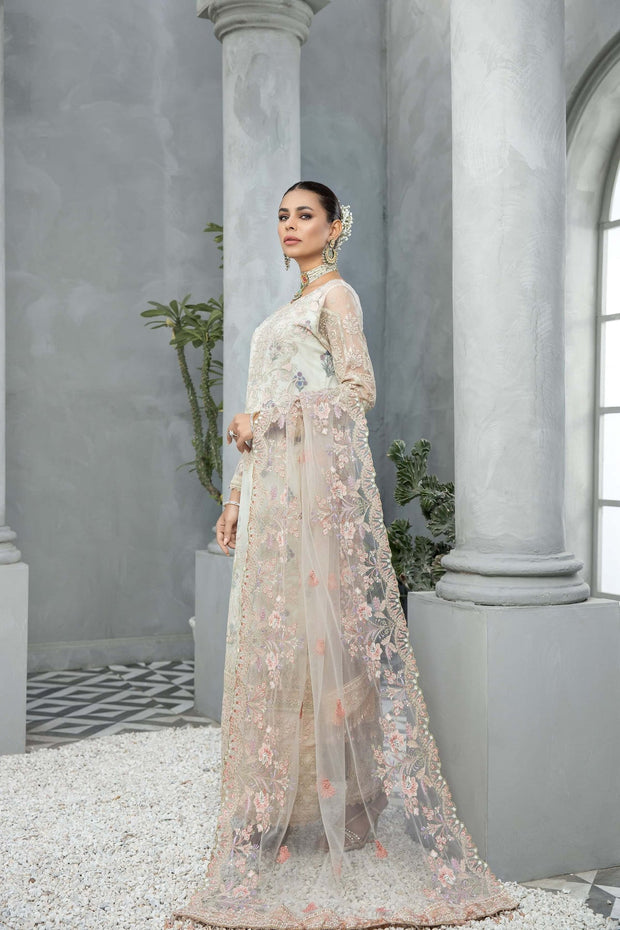 Latest Pakistani Wedding Dress in Blue Kameez Trouser Style