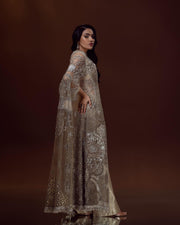 Latest Pakistani Wedding Dress in Embellished Jacket Style