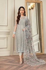 Latest Pakistani Wedding Dress in Net Kameez Trouser Style