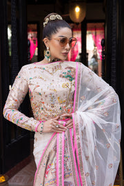 Latest Pakistani Wedding Dress in Premium Net Saree Style