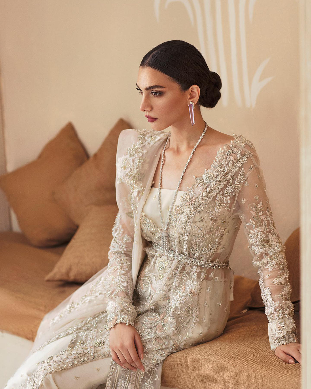 Latest Pakistani Wedding Dress in Sharara Kameez Style