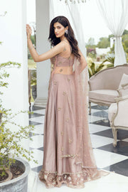 Latest Pakistani Wedding Dress in Shirt and Silk Lehenga Style