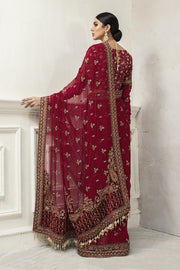 Latest Pakistani Wedding Maroon Red Saree Online