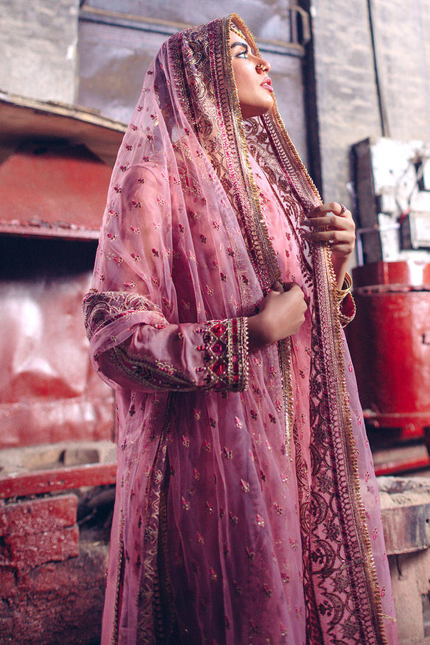 Latest Pakistani Wedding Tea Pink Salwar Kameez