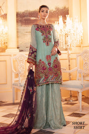 Latest Party Gharara in Turquoise Color