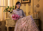 Latest Pink Bridal Dress Pakistani in Lehenga Gown Style for Wedding