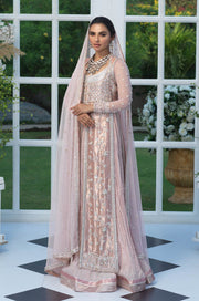 Latest Pink Bridal Dress Pakistani in Lehenga Kameez Style