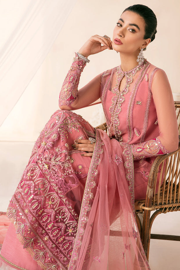 Latest Pink Pakistani Dress in Kameez Trouser Style