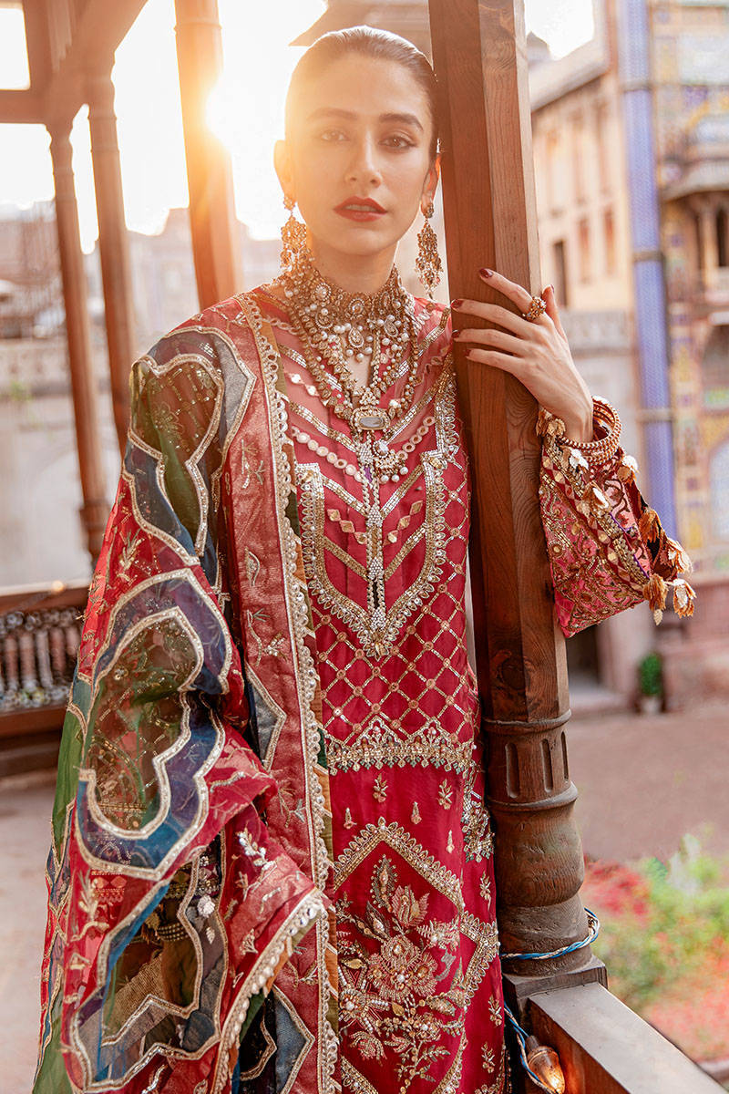 Latest Pink Wedding Dress Pakistani in Kameez Trouser Style