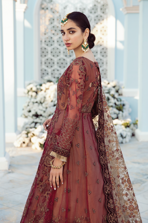 Latest Pishwas Dress in Carnalian Red Shade Latest Online