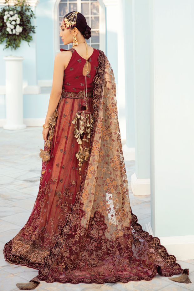 Latest Pishwas Dress in Carnelian Red Shade Online