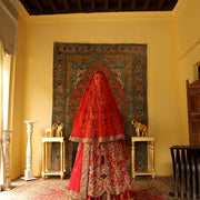Latest Pishwas Lehenga Red Bridal Pakistani Dress