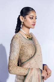 Latest Premium Net Bridal Saree with Pastel Embellished Blouse