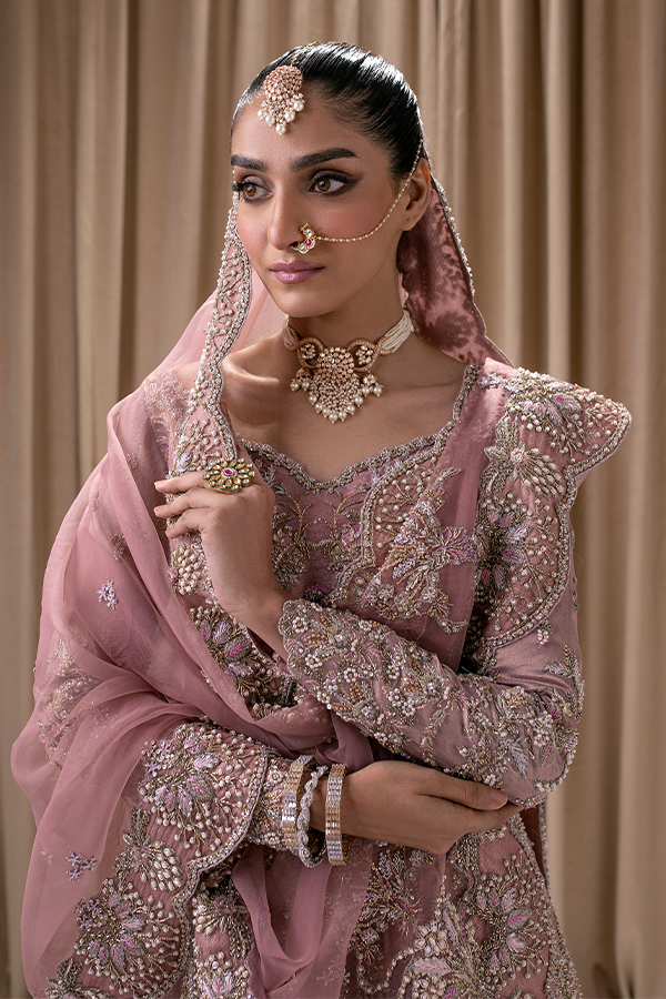 Exquisite Pakistani Bridal Frock with Lehenga for Weddings