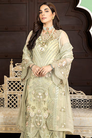 Latest Premium Pakistani Party Dress in Embroidered Chiffon Kameez Trousers and Dupatta Style
