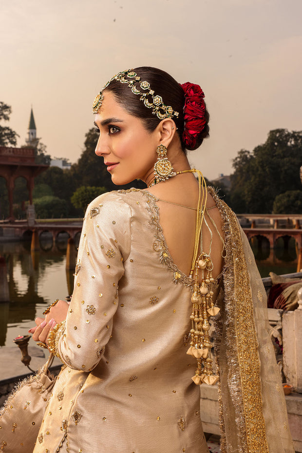 Latest Raw Silk Gharara Kameez Nikkah Wedding Dress Pakistani