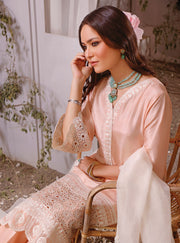 Latest Raw Silk Pink Salwar Kameez Pakistani Eid Dress