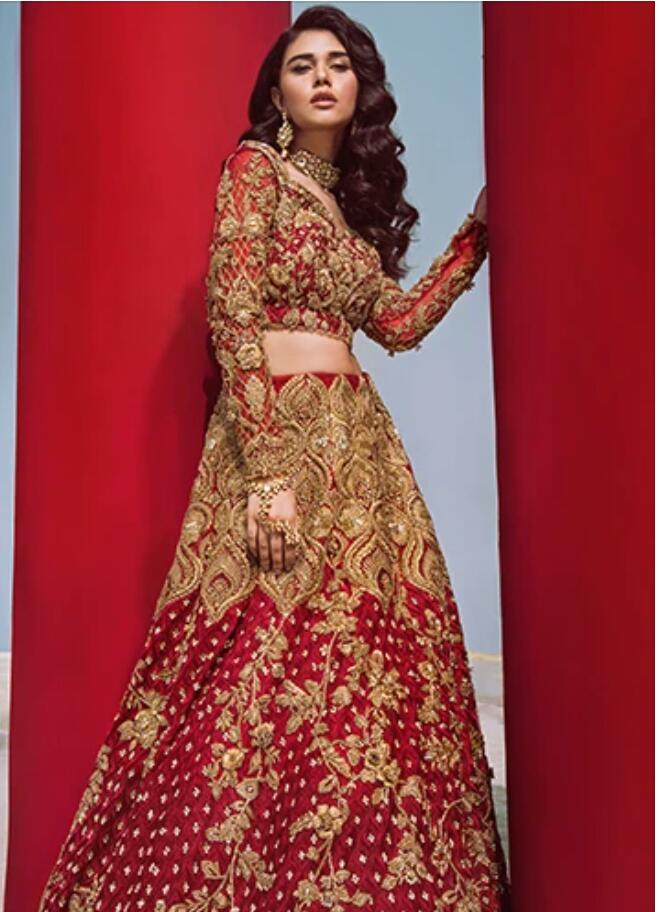 Latest Red Bridal Lehnga for Wedding 