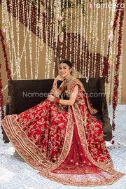 Latest Red Lehnga Choli Bridal Dress Pakistani Online