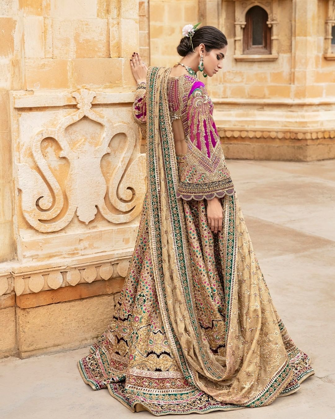 Lavish Purple Pakistani Bridal Lehenga Choli for Weddings