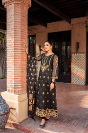 Latest Royal Pakistani Black Dress in Pishwas Frock Style