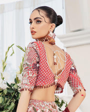 Latest Royal Red Lehenga Choli Dupatta Pakistani Bridal Dress