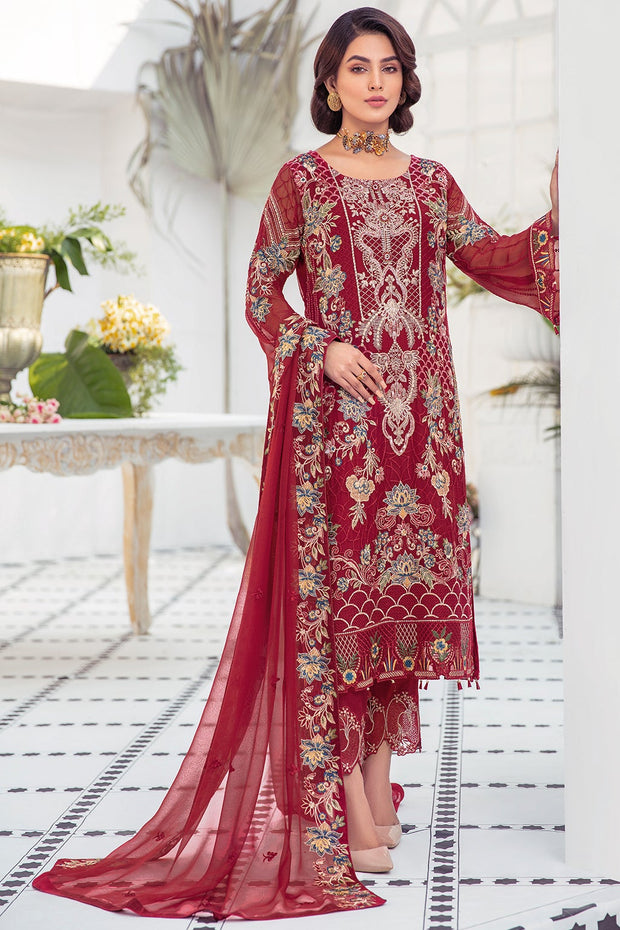 Latest Salwar Kameez USA Online in Red Color Online